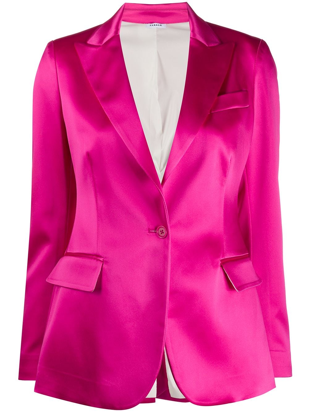 P.A.R.O.S.H SINGLE-BREASTED SATIN BLAZER 