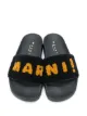 Marni jacquard logo pool slides