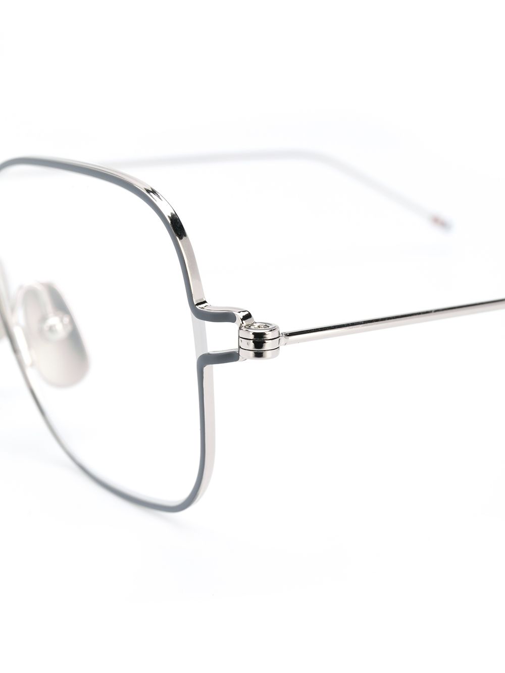 фото Thom browne eyewear tb116 - sillver thin squared glasses