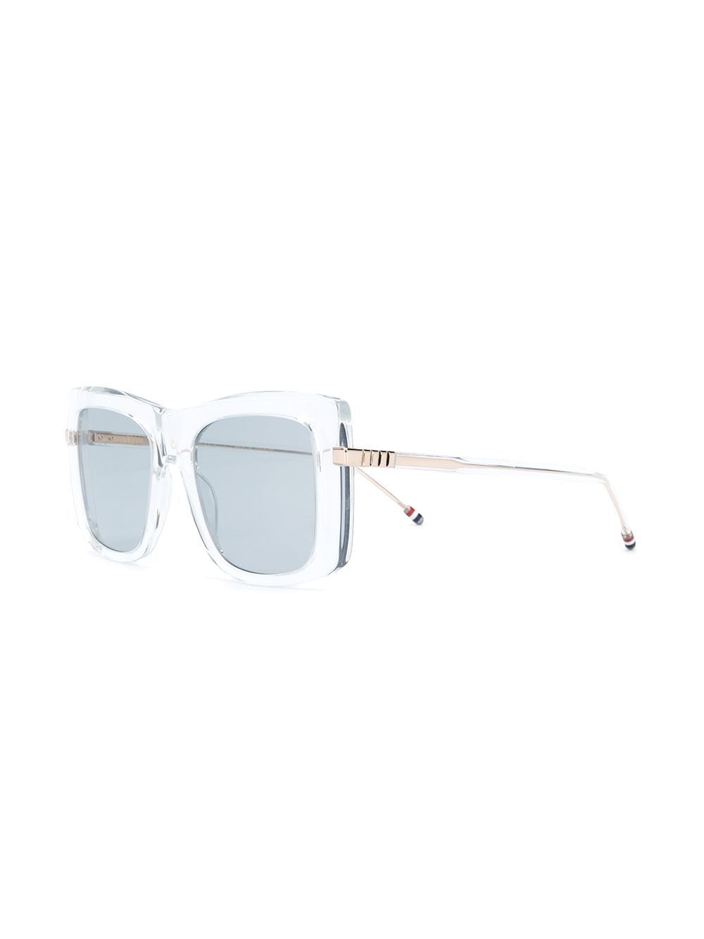 Thom Browne Eyewear TB419 zonnebril met vierkant montuur - Beige