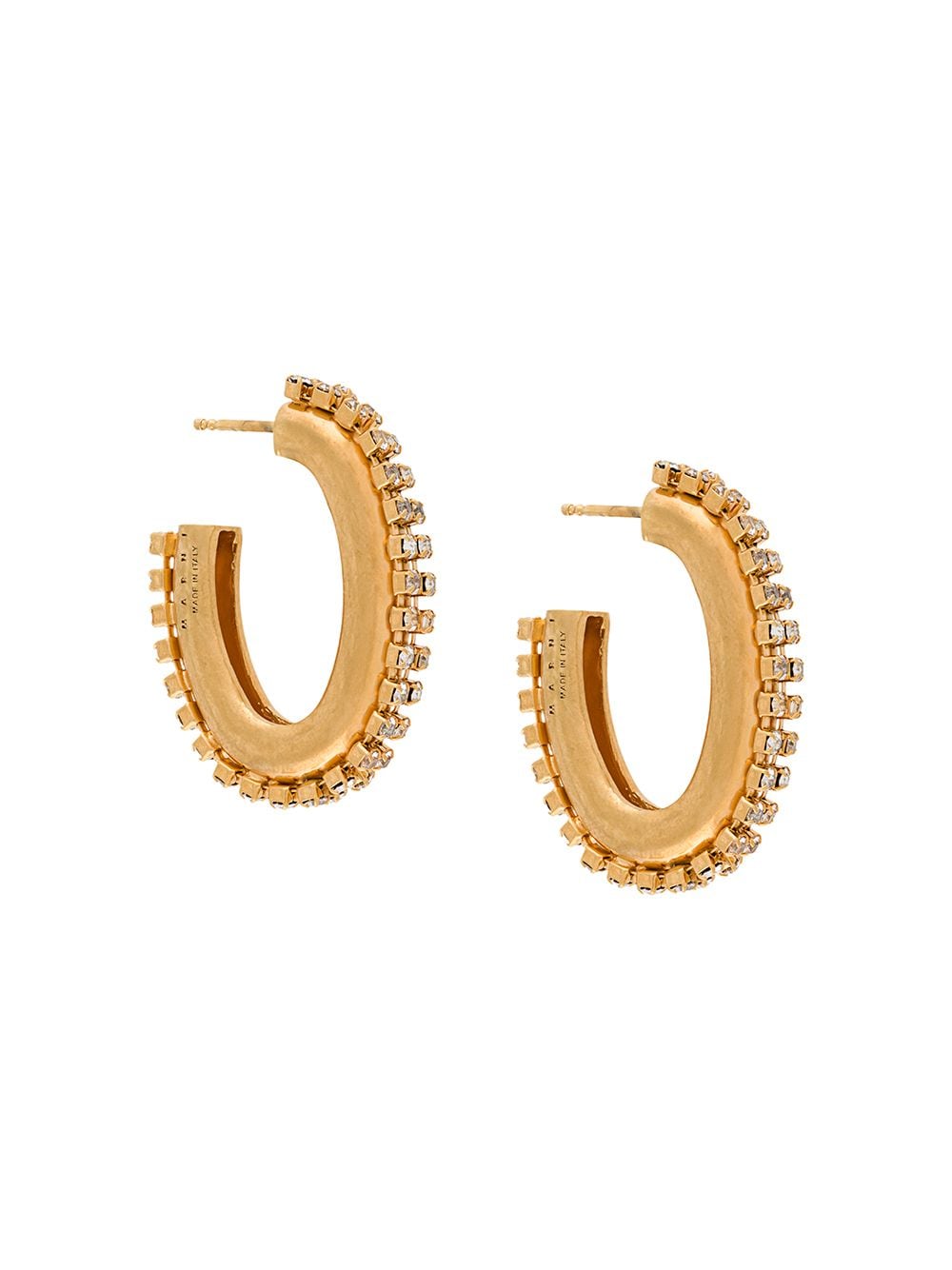 Marni crystal-embellished Hoop Earrings - Farfetch