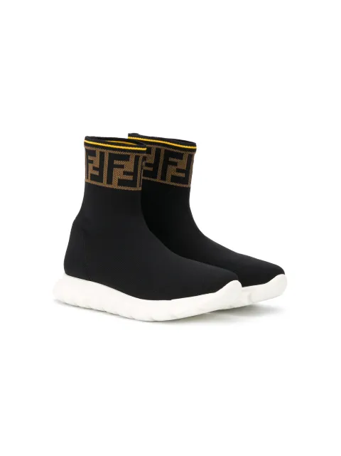 Fendi Kids FF slip-on sneakers