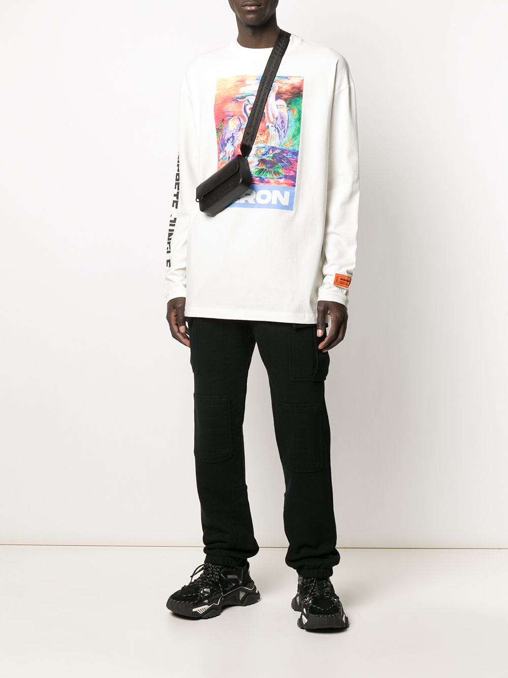 фото Heron preston bird print logo t-shirt