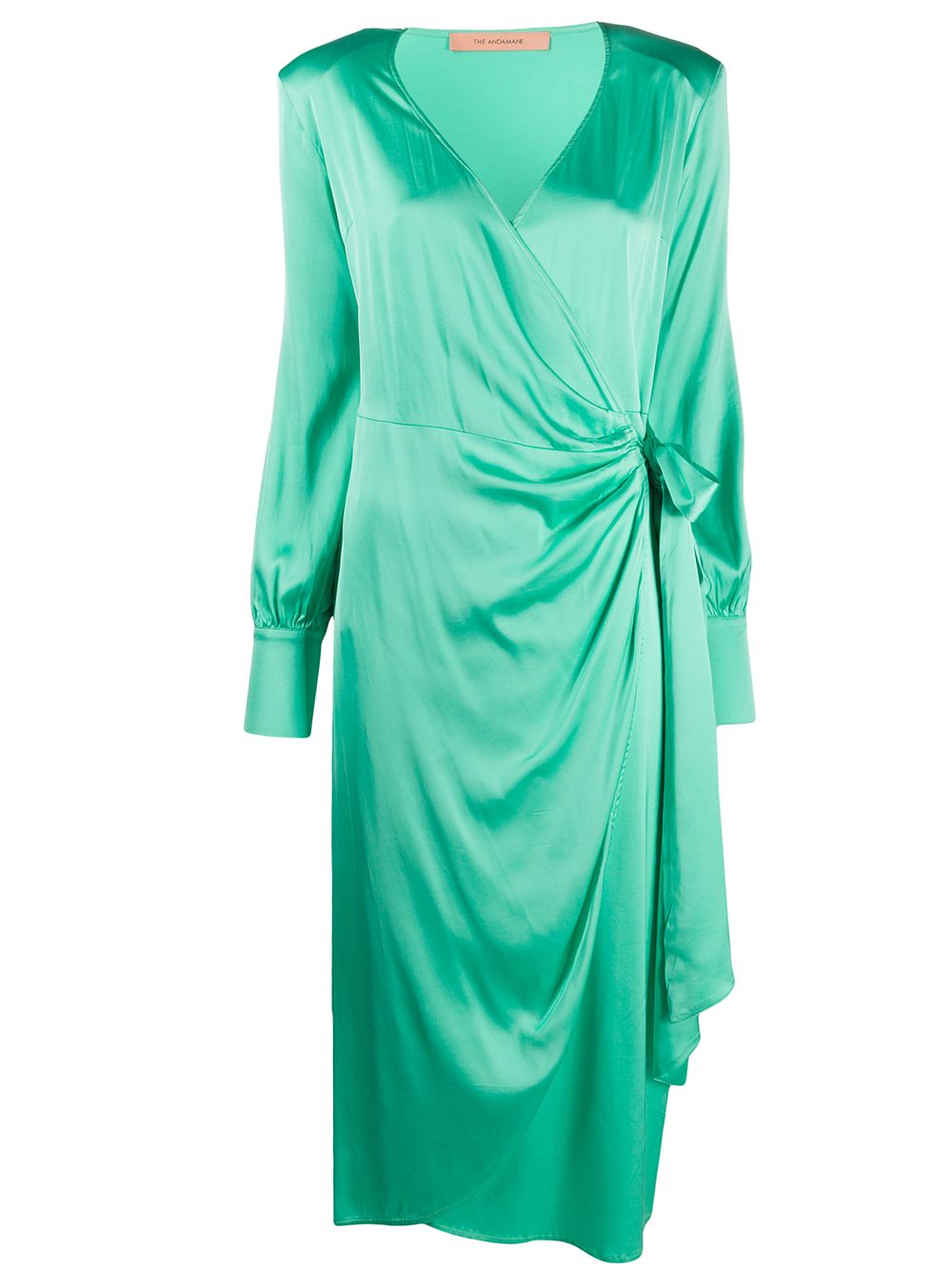 Shop Andamane Beverly Wrap Dress In Green