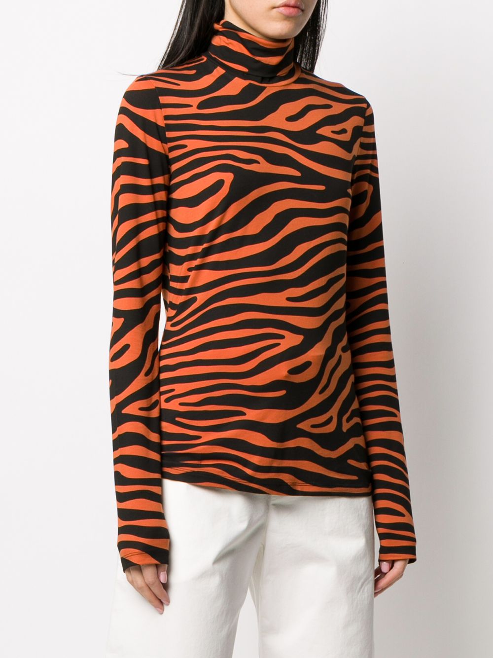 фото Proenza schouler zebra print turtleneck top