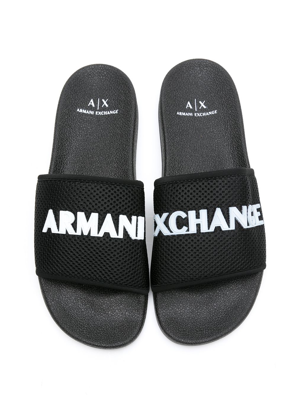 Armani Exchange logo-print Pool Slides - Farfetch