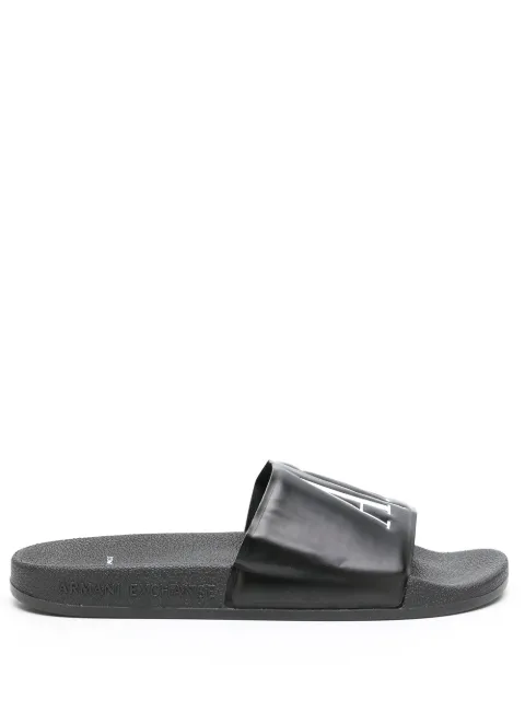 Armani Exchange Chinelo slide com logo