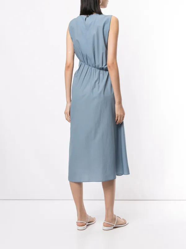 ruched shift dress Puff Sleeve Tie Front Ruched Bust Mini Shift Dress In Brown | EGO US