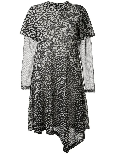 Goen.J vestido asimétrico con estampado floral