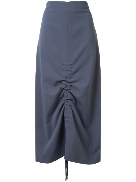 Goen.J ruched midi skirt