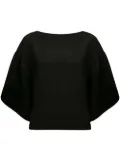 Goen.J boat neck wide-sleeved top - Black