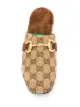 Gucci monogram print slippers