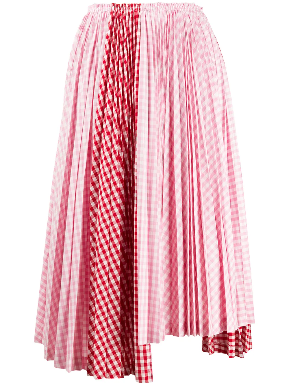 pink red pleated skirt