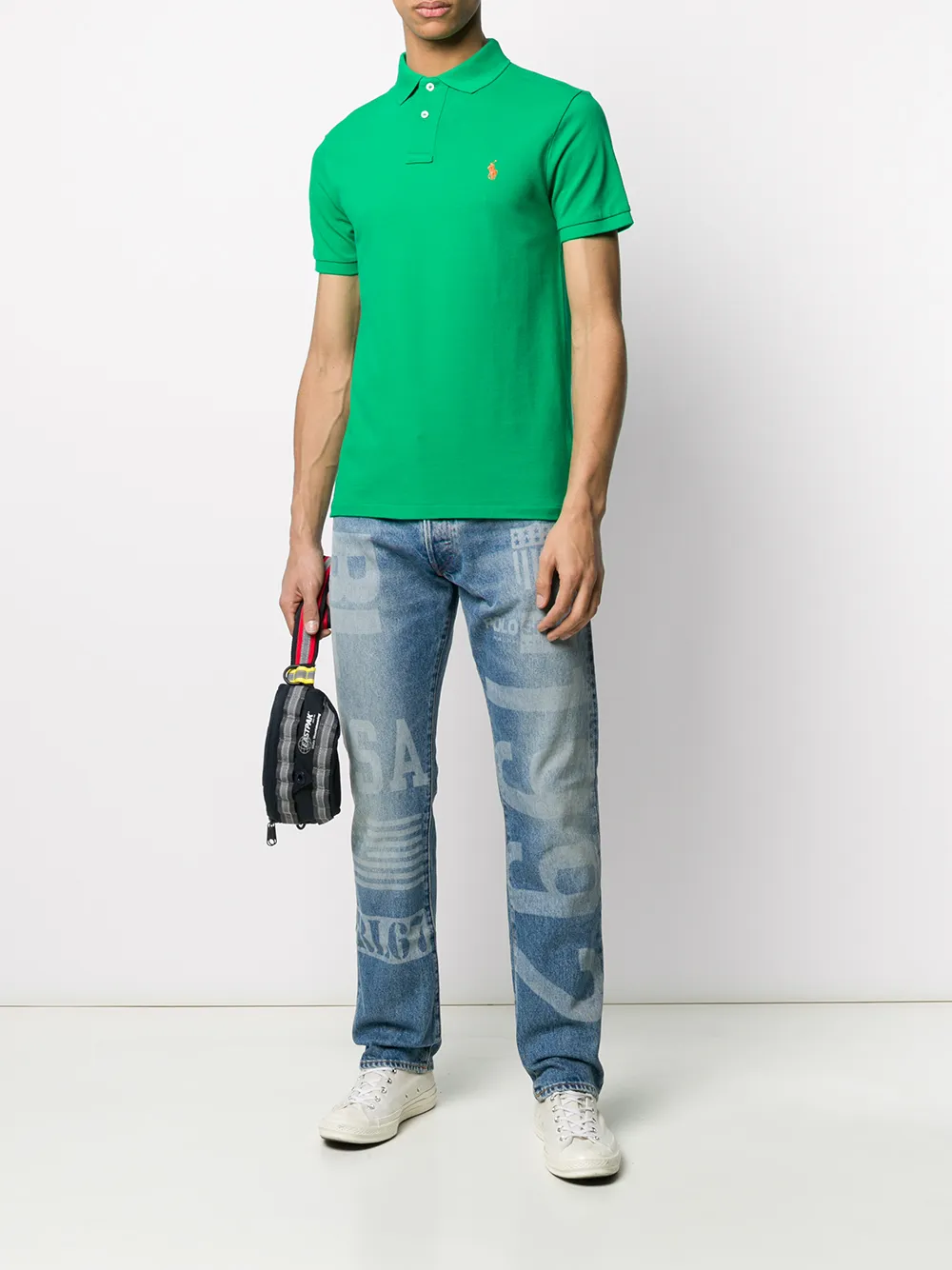 фото Polo ralph lauren рубашка-поло с вышитым логотипом