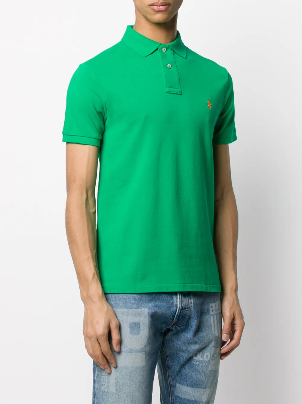 фото Polo ralph lauren рубашка-поло с вышитым логотипом