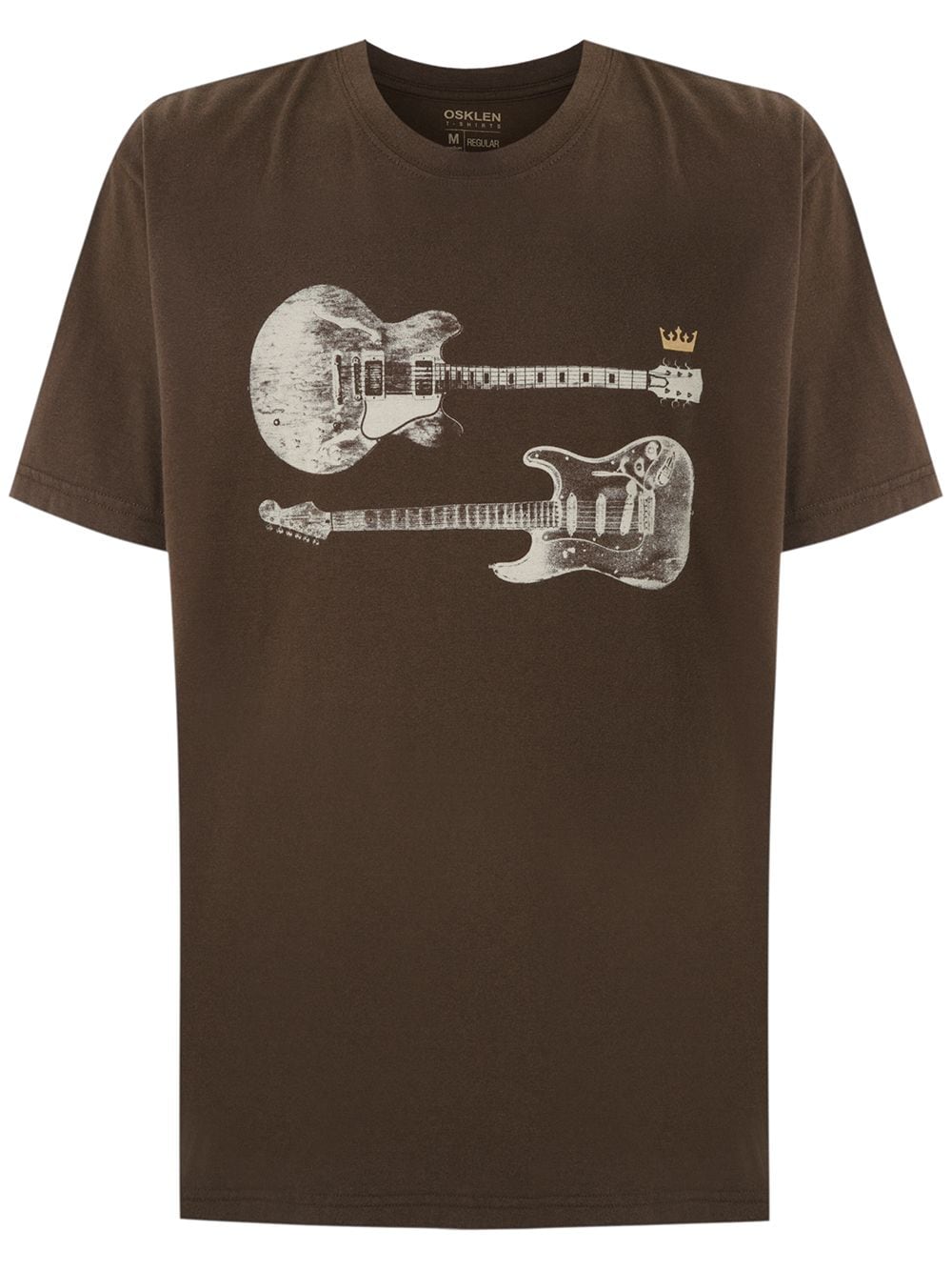 Osklen Guitar-print Cotton T-shirt In Brown