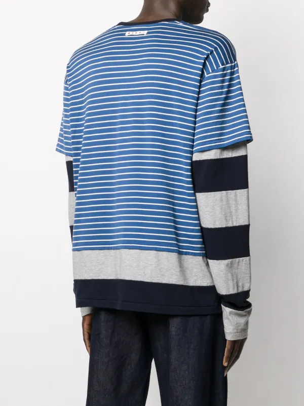 Layered striped shirt clearance