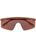 Kenzo oversized mask sunglasses - Brown