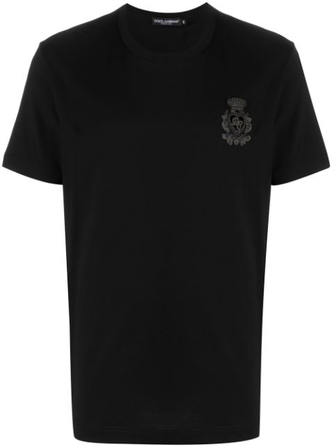 Dolce & Gabbana heraldic-patch cotton T-shirt