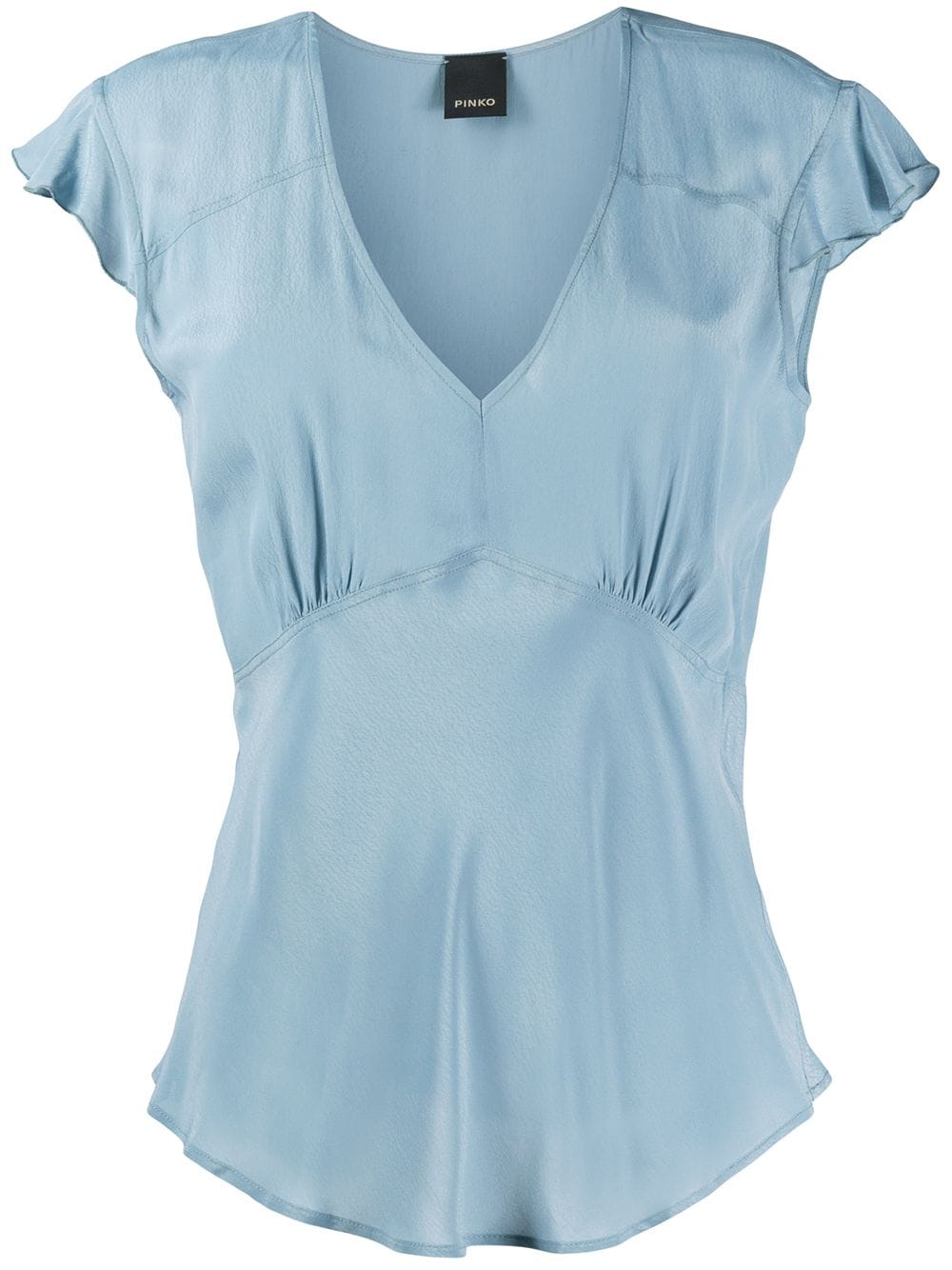 PINKO SHORT-SLEEVE V-NECK TOP