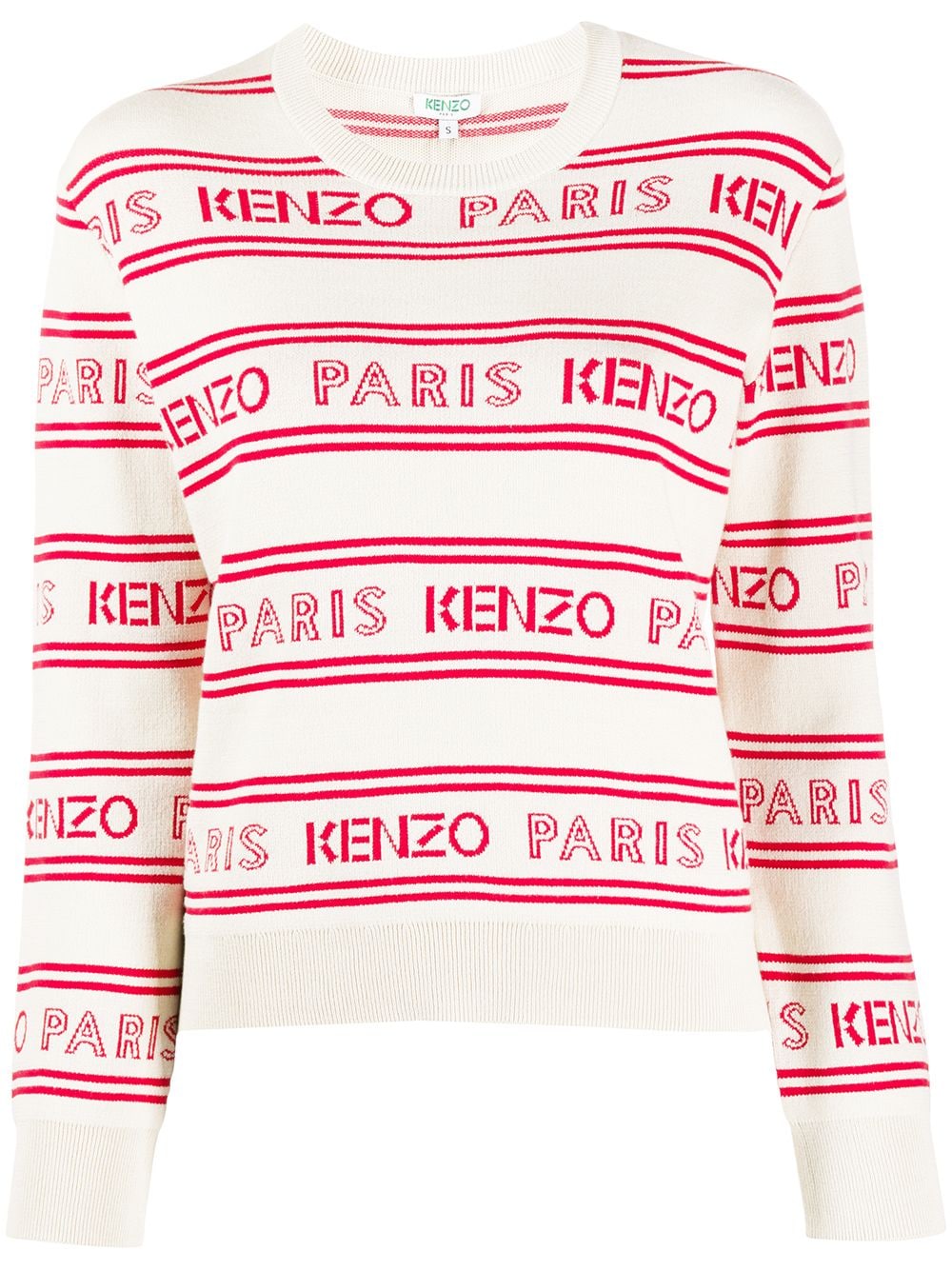 Shop Kenzo Paris logo knit jumper with 