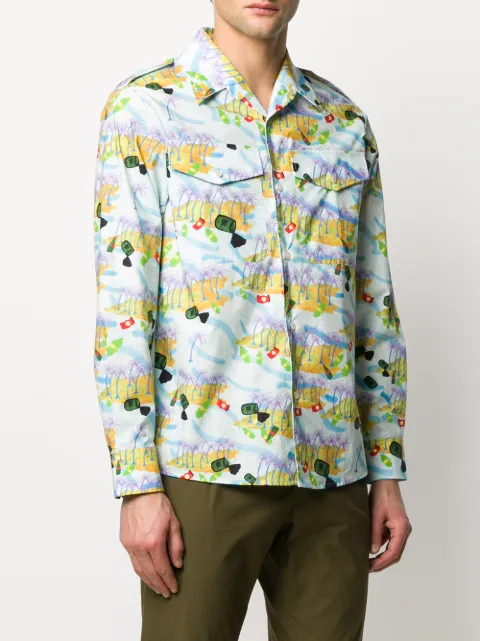 Graphic button ups Clearance