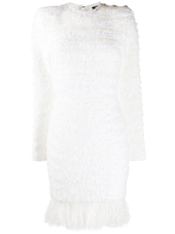 long white knit dress