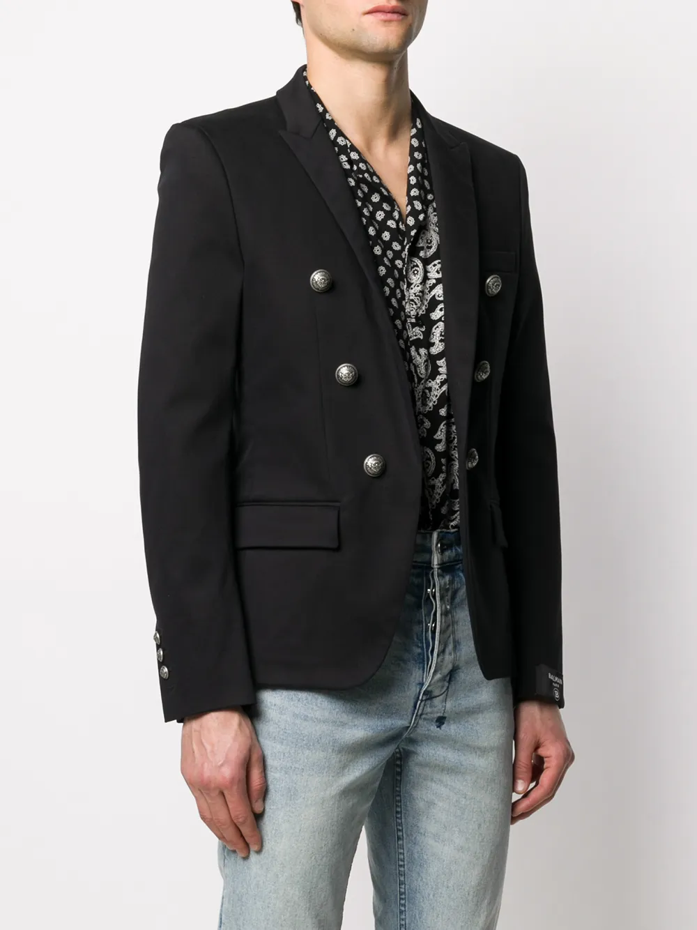  Balmain Buttoned Blazer - Black 