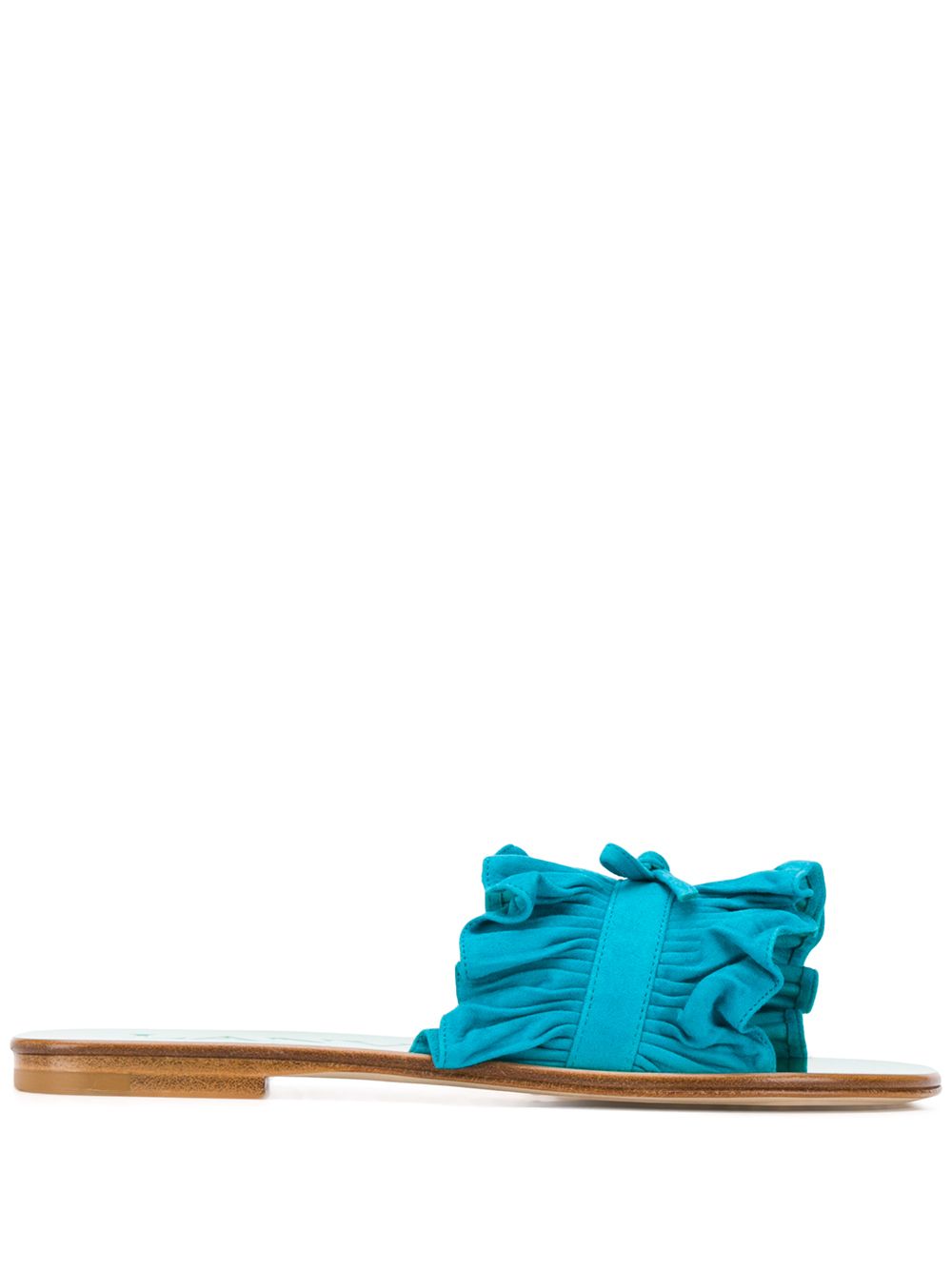 Lanvin Two-tone Bow Embellished Sandals In Green/blue