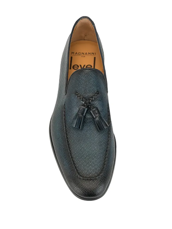 magnanni blue loafers
