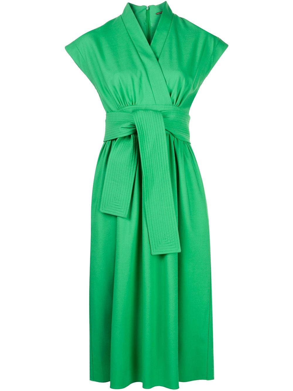 Adam Lippes Wrap Front Dress In Green