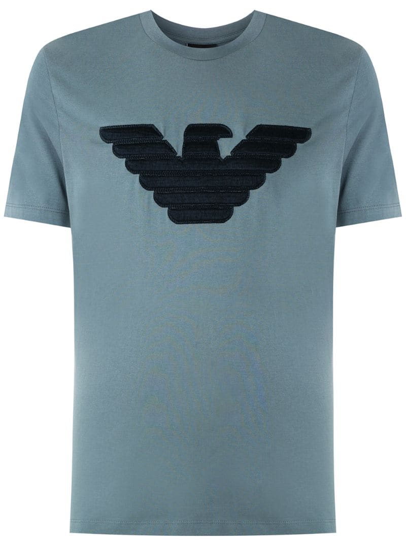 Emporio Armani Logo T-shirt In Blue