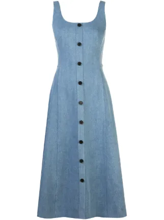 Shop Adam Lippes flared button dress 