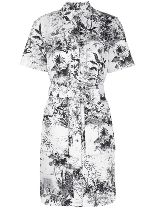 white belted shirt dress