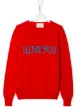 الصورة 1 من Alberta Ferretti Kids كنزة مطرزة بشعار الماركة