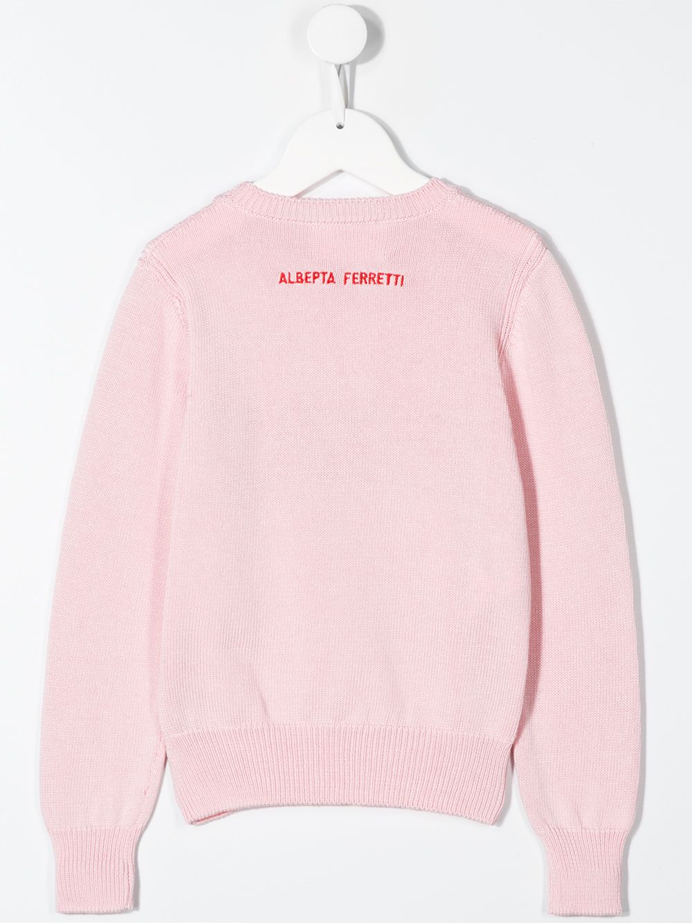 фото Alberta ferretti kids slogan embroidered jumper