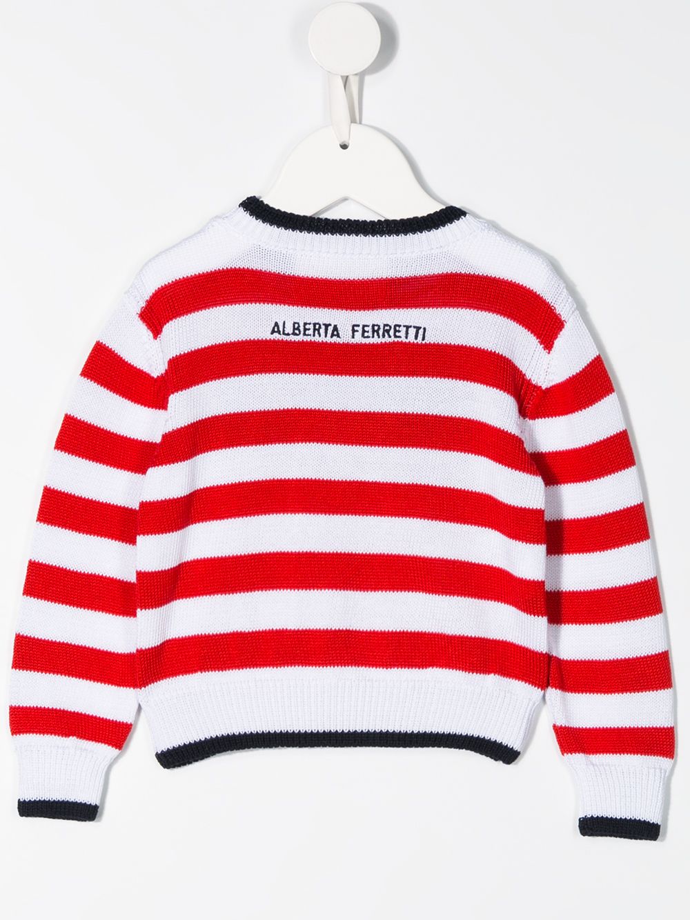 фото Alberta ferretti kids slogan striped jumper