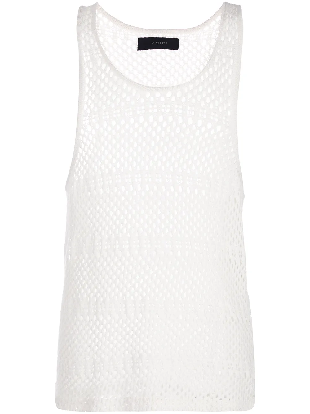 AMIRI Gestricktes Trägershirt in Netzoptik - Weiß