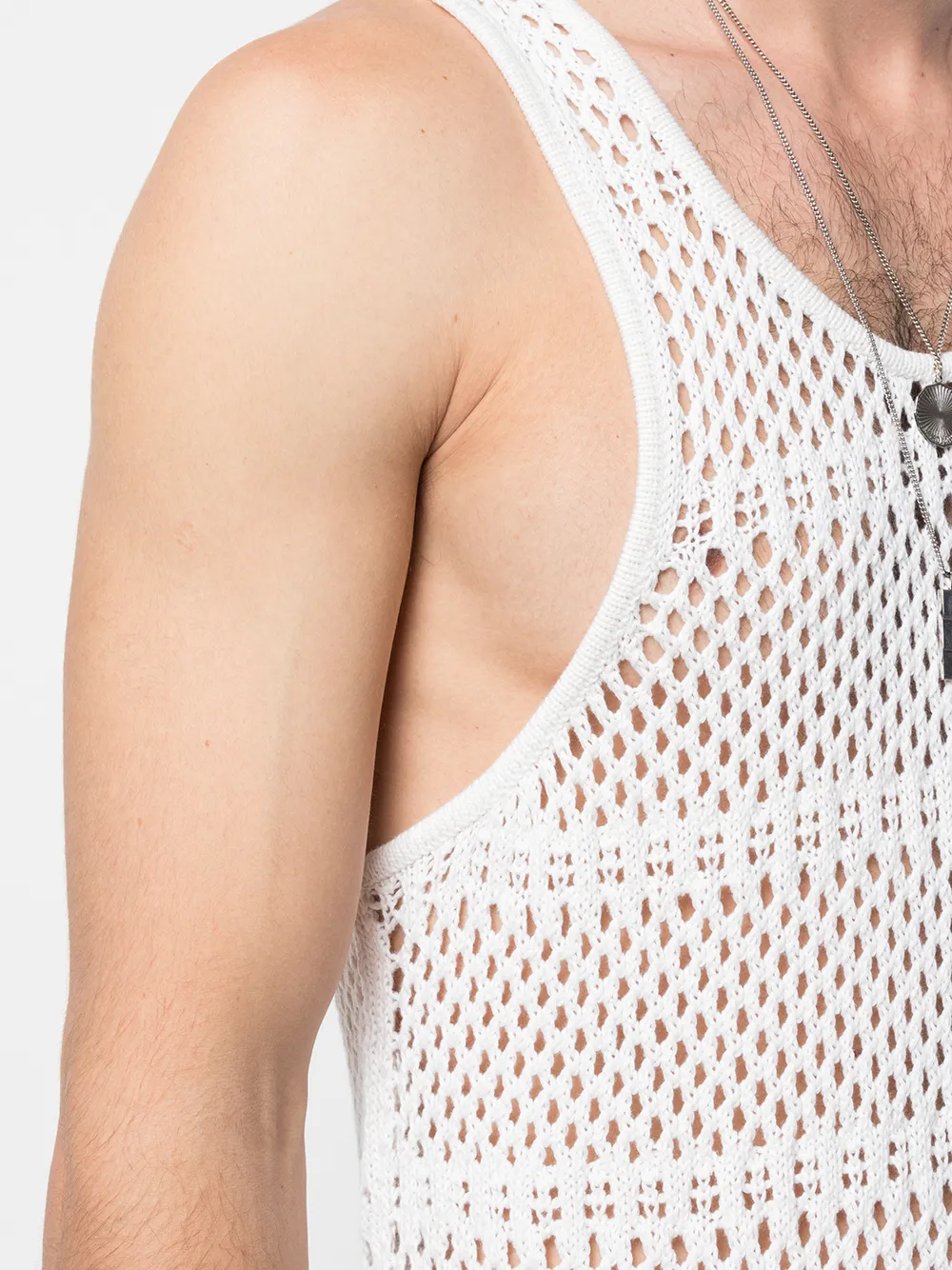 AMIRI Hemd met mesh Wit