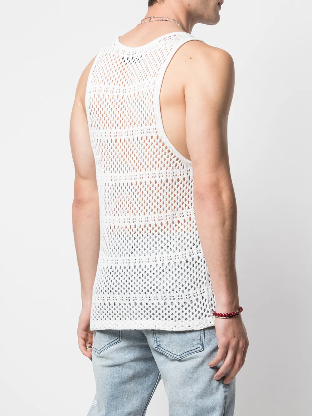 AMIRI Hemd met mesh Wit