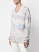 AMIRI distressed tie-dye patterned cardigan