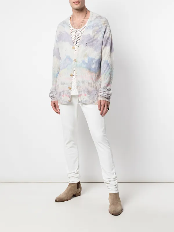 amiri tie dye cardigan