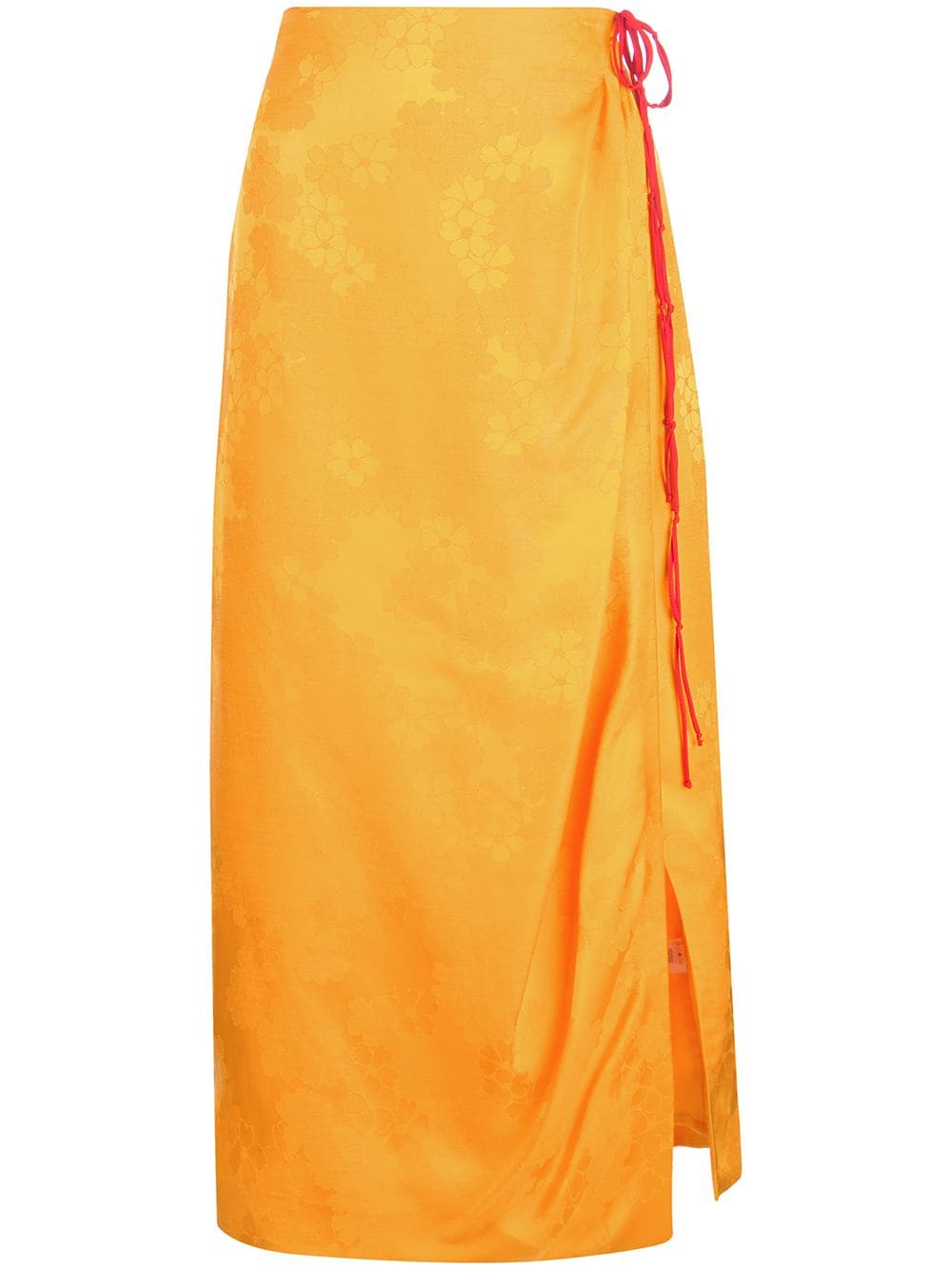 фото Rosie assoulin юбка с разрезом и цветочным узором