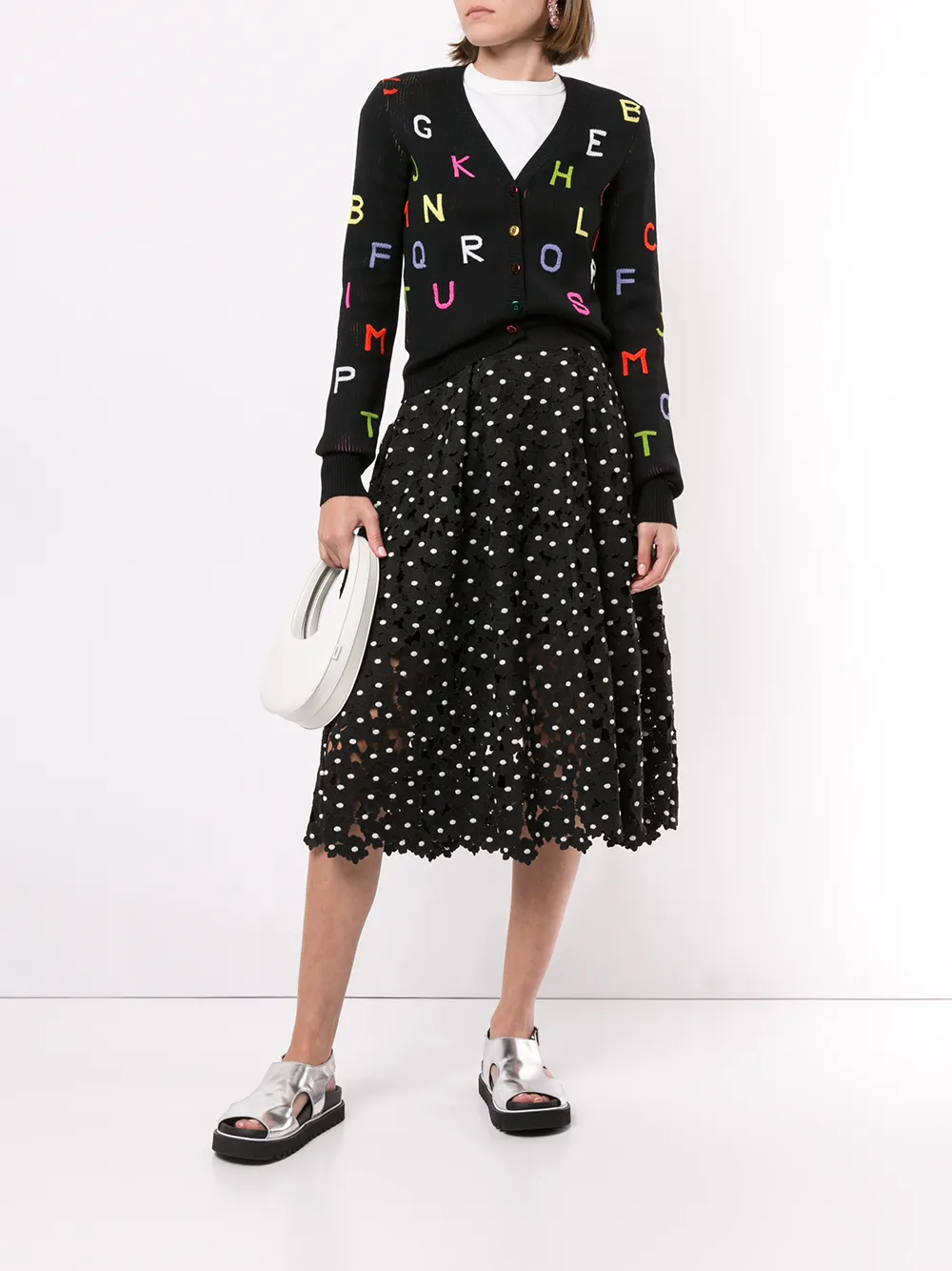 Image 2 of Chanel Pre-Owned 2001 embroidered alphabet cardigan
