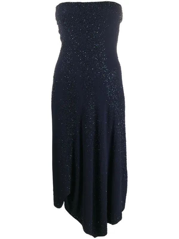asymmetrical strapless dress
