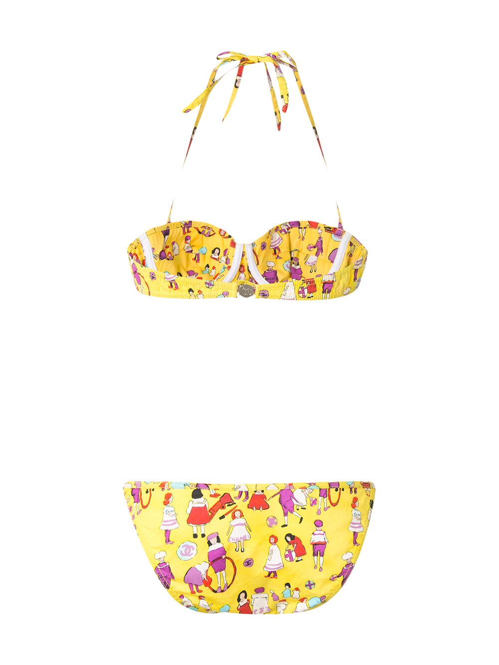 Image 2 of CHANEL Pre-Owned 2001 graphic-print bikini set