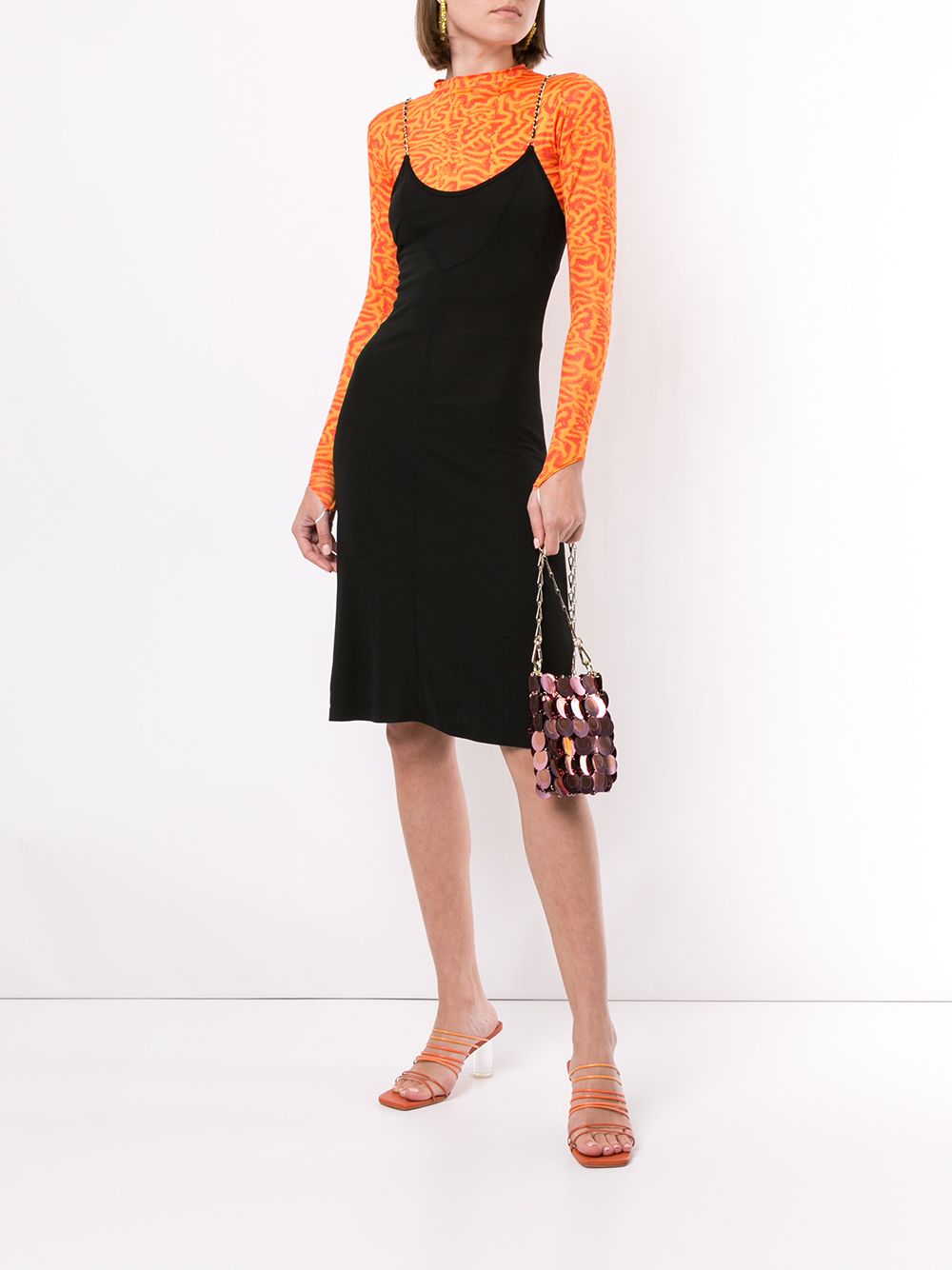 фото Chanel pre-owned платье-комбинация с цепочками