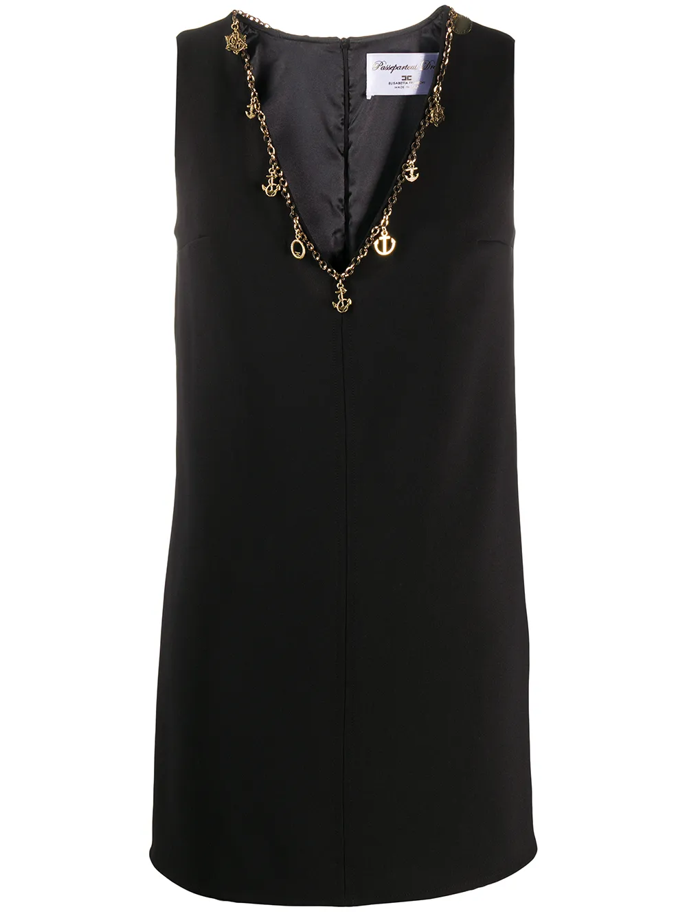Elisabetta Franchi Jurk met ketting afwerking Zwart