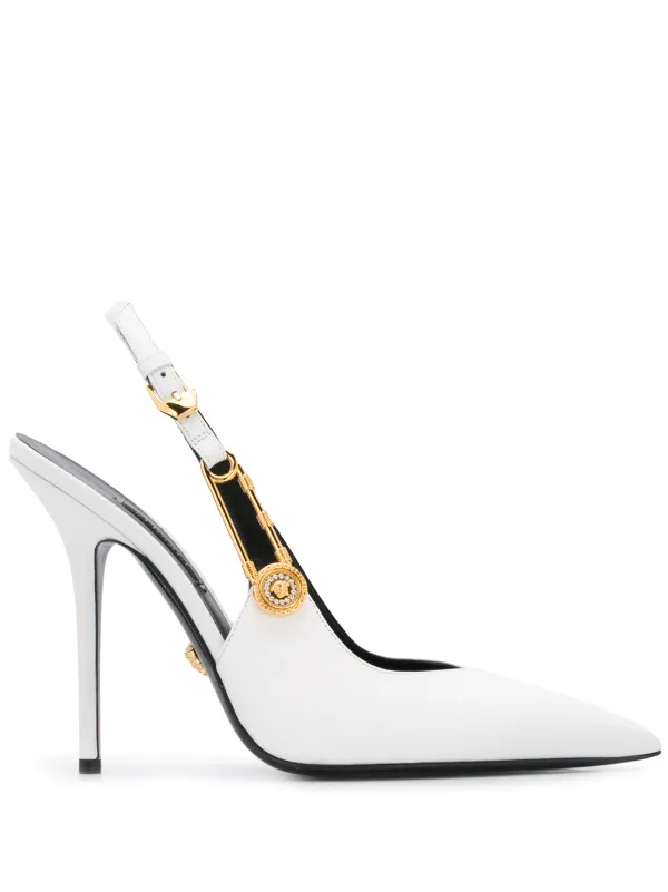 versace white pumps