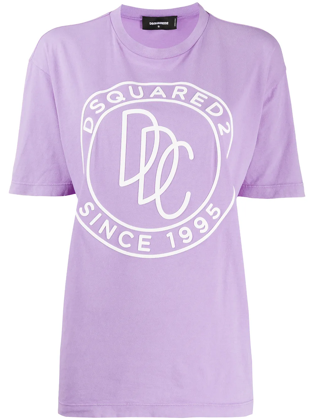 

Dsquared2 logo print cotton T-shirt - Purple